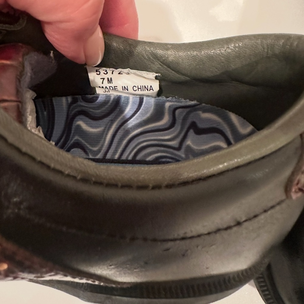 Footjoy Dryjoy Tour Black Leather Croc Saddle Men’s Golf Shoes Sz 7 M - Picture 11 of 11